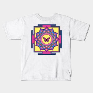 Butterfly Mandala Kids T-Shirt